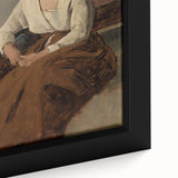 Poignant Realism Portrait | Melancholy Italian Woman by Camille Corot