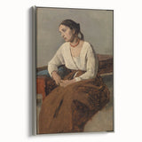 Poignant Realism Portrait | Melancholy Italian Woman by Camille Corot
