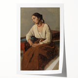 Poignant Realism Portrait | Melancholy Italian Woman by Camille Corot