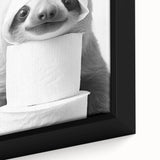 Adorable Sloth Bathroom Wall Art - Fun Black and White Bathroom Decor