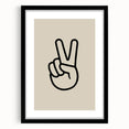 Peace Hand Sign Wall Art - Boys Room Wall Art Kids Wall Art Prints