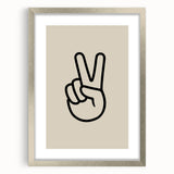 Peace Hand Sign Wall Art - Boys Room Wall Art Kids Wall Art Prints