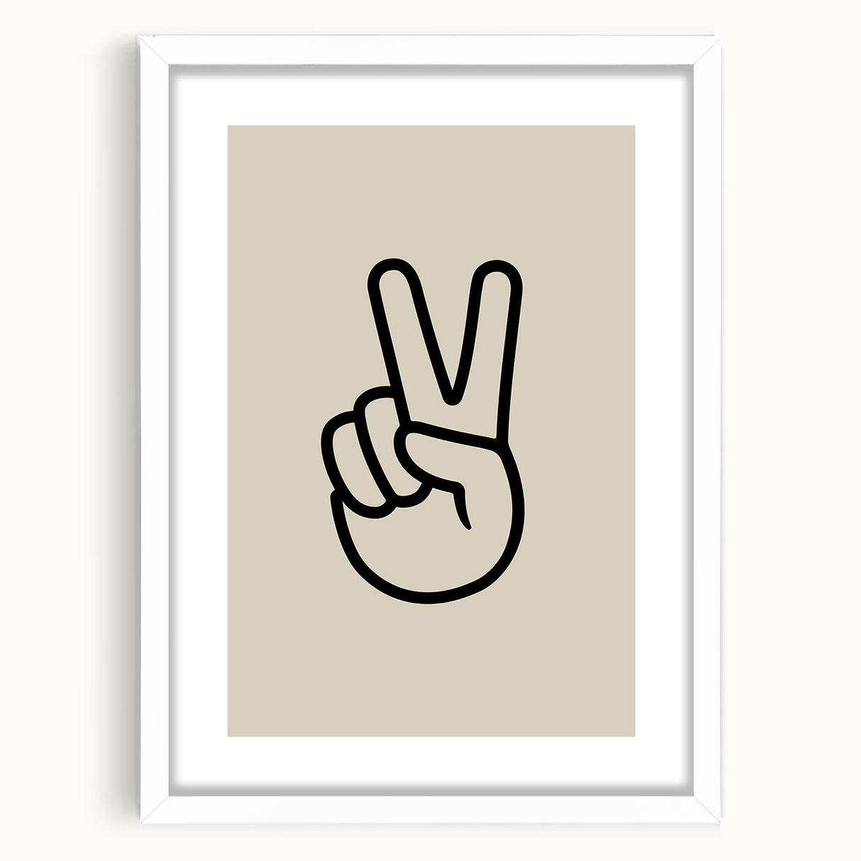 Peace Hand Sign Wall Art - Boys Room Wall Art Kids Wall Art Prints
