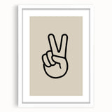 Peace Hand Sign Wall Art - Boys Room Wall Art Kids Wall Art Prints