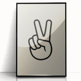 Peace Hand Sign Wall Art - Boys Room Wall Art Kids Wall Art Prints
