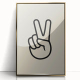 Peace Hand Sign Wall Art - Boys Room Wall Art Kids Wall Art Prints