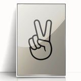 Peace Hand Sign Wall Art - Boys Room Wall Art Kids Wall Art Prints