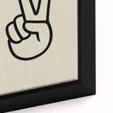 Peace Hand Sign Wall Art - Boys Room Wall Art Kids Wall Art Prints