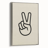 Peace Hand Sign Wall Art - Boys Room Wall Art Kids Wall Art Prints