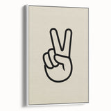 Peace Hand Sign Wall Art - Boys Room Wall Art Kids Wall Art Prints