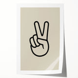 Peace Hand Sign Wall Art - Boys Room Wall Art Kids Wall Art Prints