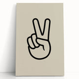 Peace Hand Sign Wall Art - Boys Room Wall Art Kids Wall Art Prints