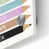 Kids Educational Wall Art - Color Learning Chart for Kids' Rooms