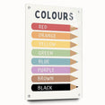 Kids Educational Wall Art - Color Learning Chart for Kids' Rooms