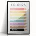 Kids Educational Wall Art - Color Learning Chart for Kids' Rooms