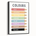 Kids Educational Wall Art - Color Learning Chart for Kids' Rooms