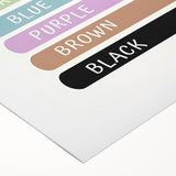 Kids Educational Wall Art - Color Learning Chart for Kids' Rooms