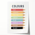 Kids Educational Wall Art - Color Learning Chart for Kids' Rooms