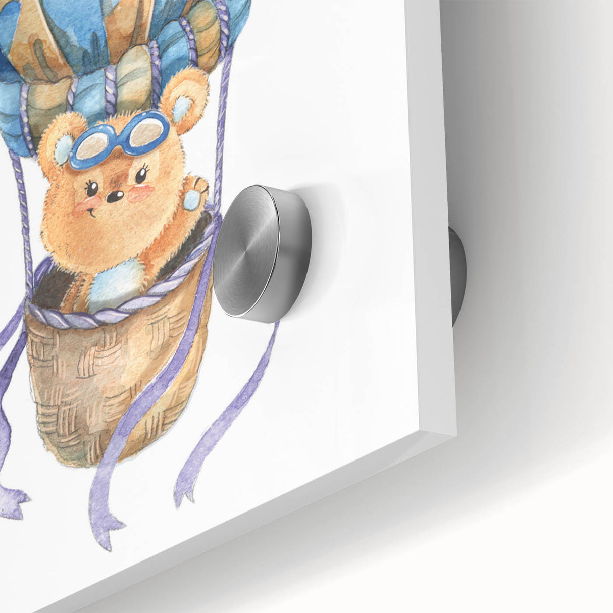Sky Adventure Bear - Nursery Acrylic Wall Art for Kids