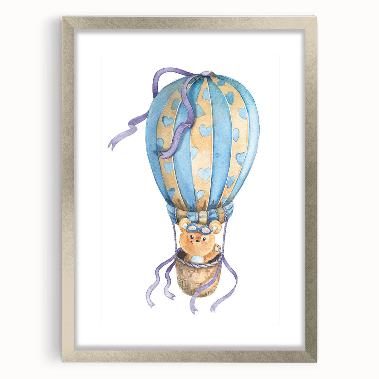 Sky Adventure Bear - Nursery Acrylic Wall Art for Kids