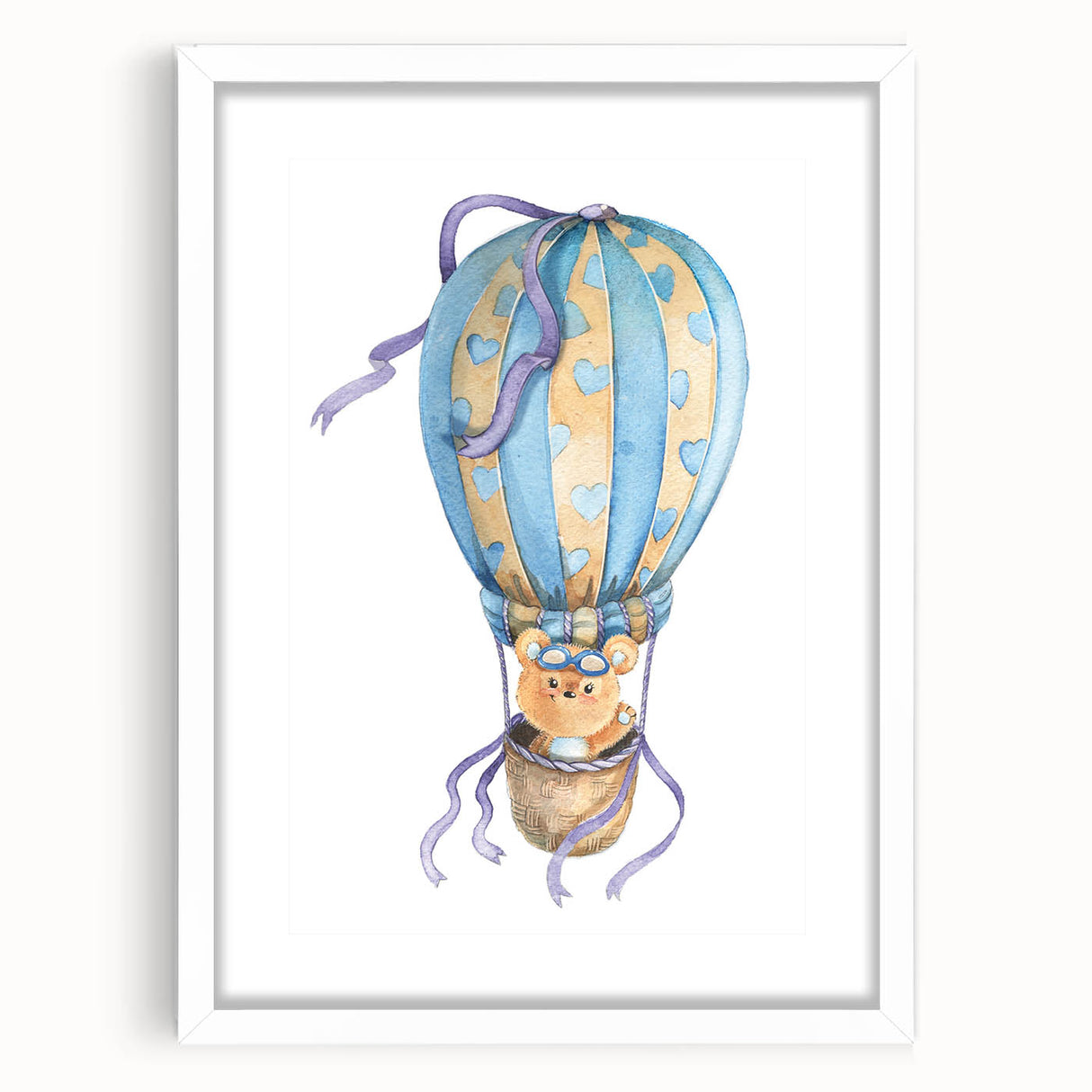 Sky Adventure Bear - Nursery Acrylic Wall Art for Kids
