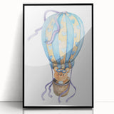 Sky Adventure Bear - Nursery Acrylic Wall Art for Kids