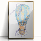 Sky Adventure Bear - Nursery Acrylic Wall Art for Kids