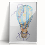 Sky Adventure Bear - Nursery Acrylic Wall Art for Kids