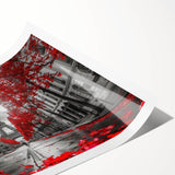 Extra large wall art featuring line art flowers in soft pastel shades on a rolled print, ideal for large living room decor.