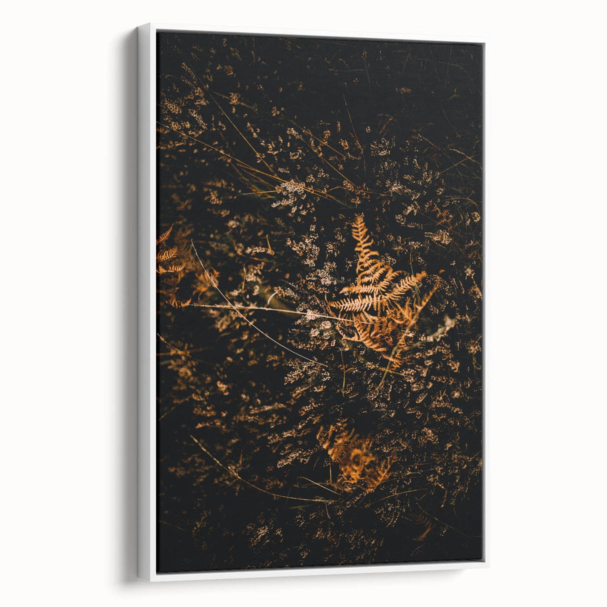 Vintage poster art of a colorful fall landscape on extra-large framed canvas, ideal for living room decor.