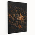 Autumn-themed abstract painting on stretched canvas, featuring warm orange and brown tones, ideal for kitchen wall art.
