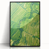 Large abstract wall art depicting spring colors on framed acrylic, ideal for modern art wall decor.