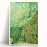 Art deco poster featuring spring-themed motifs in pastel shades on a framed acrylic, ideal for nursery wall art.