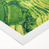 Art deco poster featuring a stylized spring scene in pastel colors on rolled canvas, suitable for dining room walls.