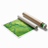 Extra large rolled print featuring a vibrant floral design in spring colors, ideal for classy bathroom wall art.