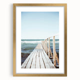 Extra large abstract art print with textured design in gold frame, featuring warm summer hues.