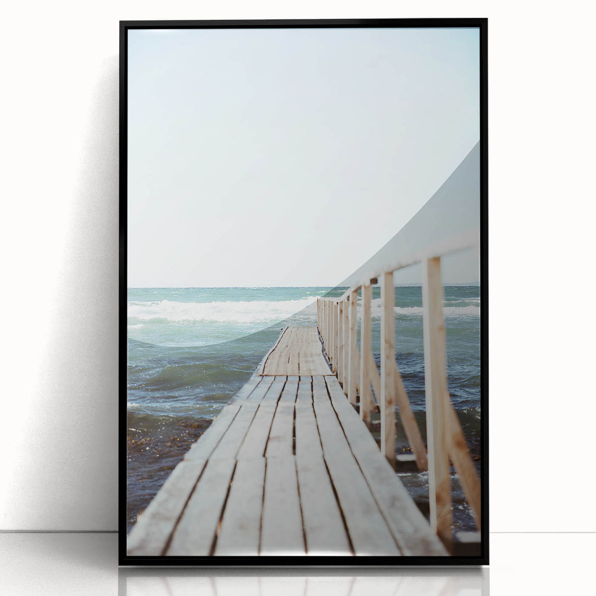 Large abstract wall art featuring swirling summer tones on black framed acrylic, suitable for modern art wall decor.