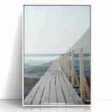 Art Deco poster of summer theme in pastel shades, framed acrylic, ideal for nursery wall art.