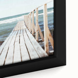 Extra large framed canvas featuring textured, colorful art of a summer scene, ideal for living room decor.