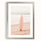 Textured abstract art print in muted gray and silver tones on a framed canvas, suitable for bedroom decor.