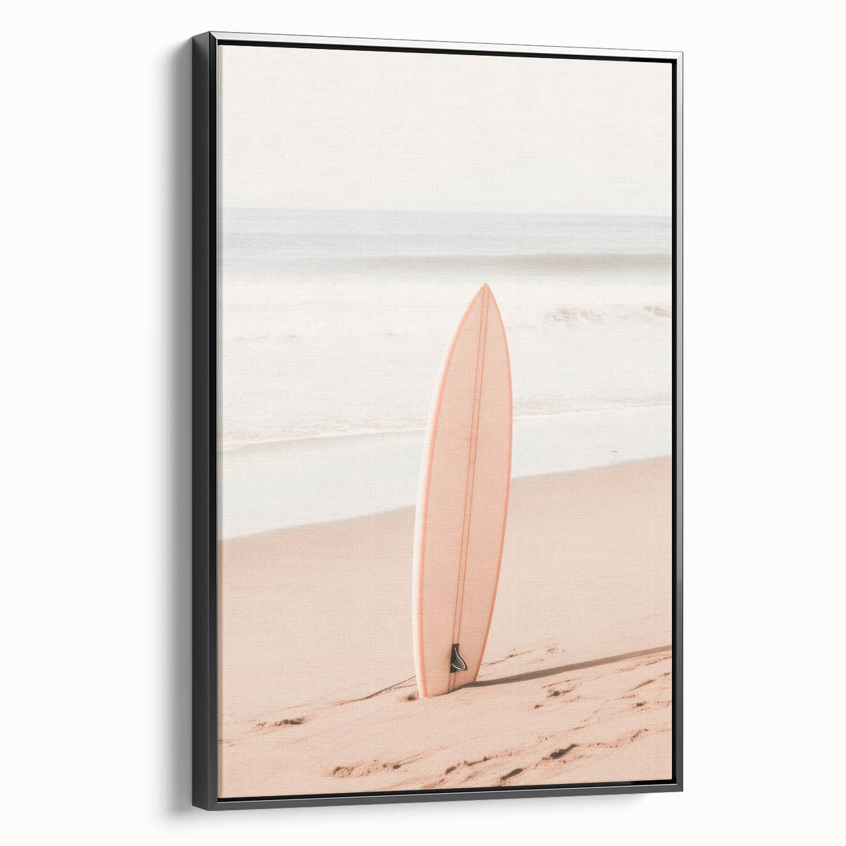 Black and white landscape painting on framed canvas, featuring a serene rural scene, ideal for bedroom wall art.