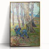 Art deco poster of Van Gogh's Starry Night in gold frame, ideal for modern art wall decor in a nursery.