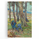 Large black and white stretched canvas of Van Gogh's painting, ideal for kitchen wall art or bedroom ambiance.