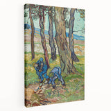 Vincent van Gogh-inspired print on large stretched canvas, featuring vibrant blues and yellows, ideal for kitchen wall art.