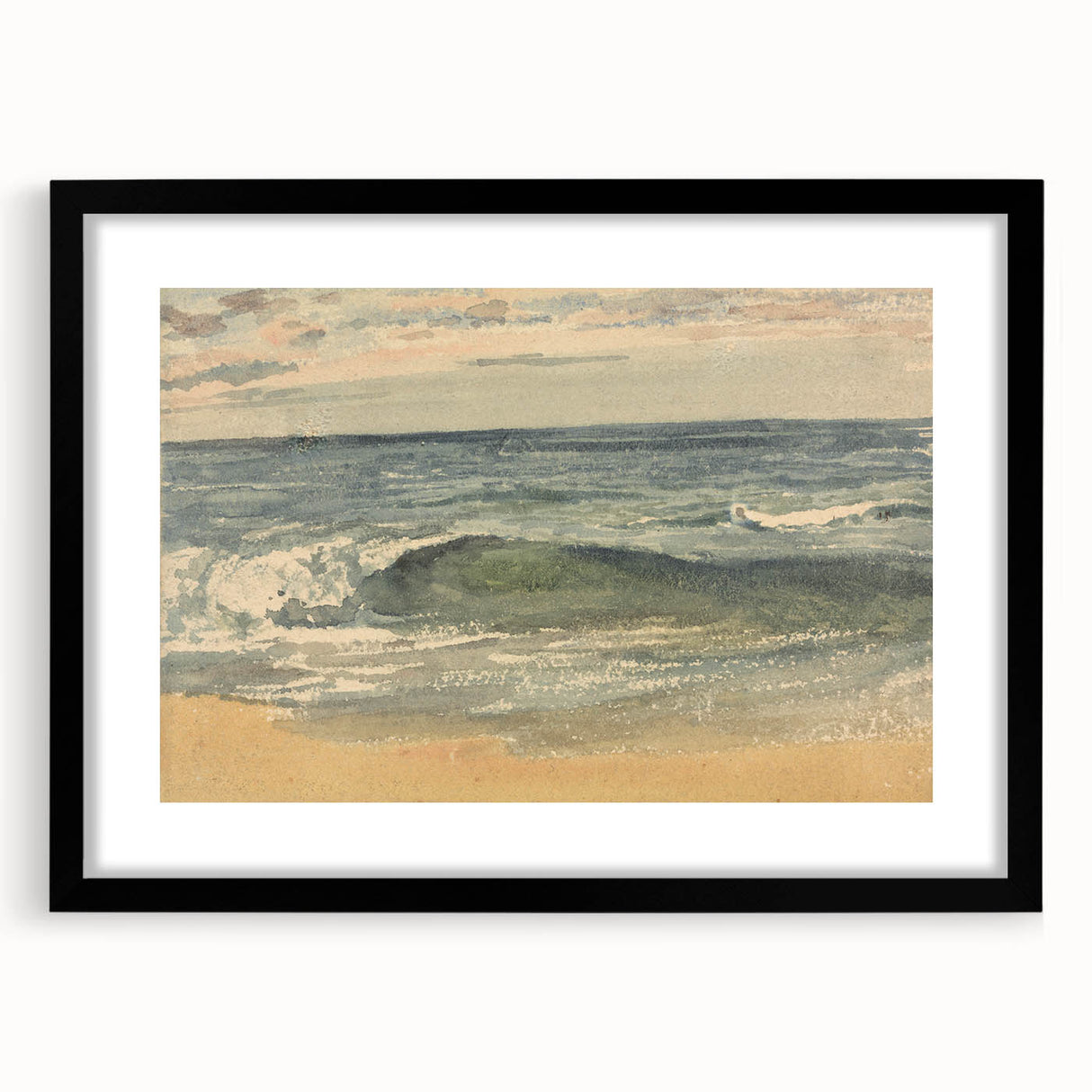 Impressionist Seascape Wall Art – Waves on the Shoreline Canvas