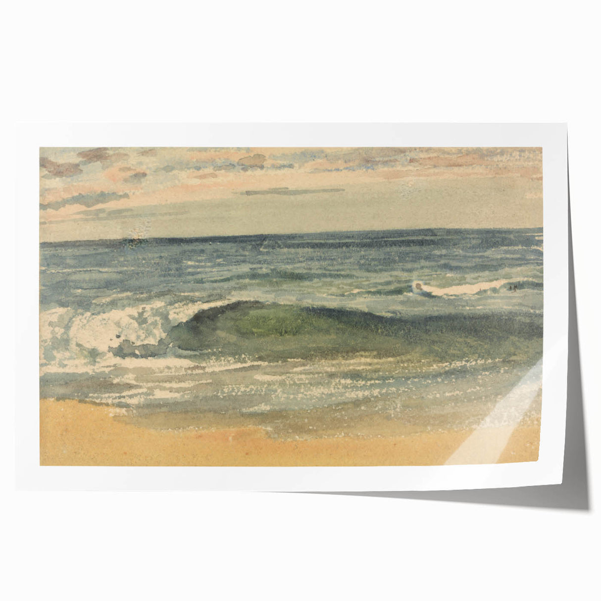 Impressionist Seascape Wall Art – Waves on the Shoreline Canvas