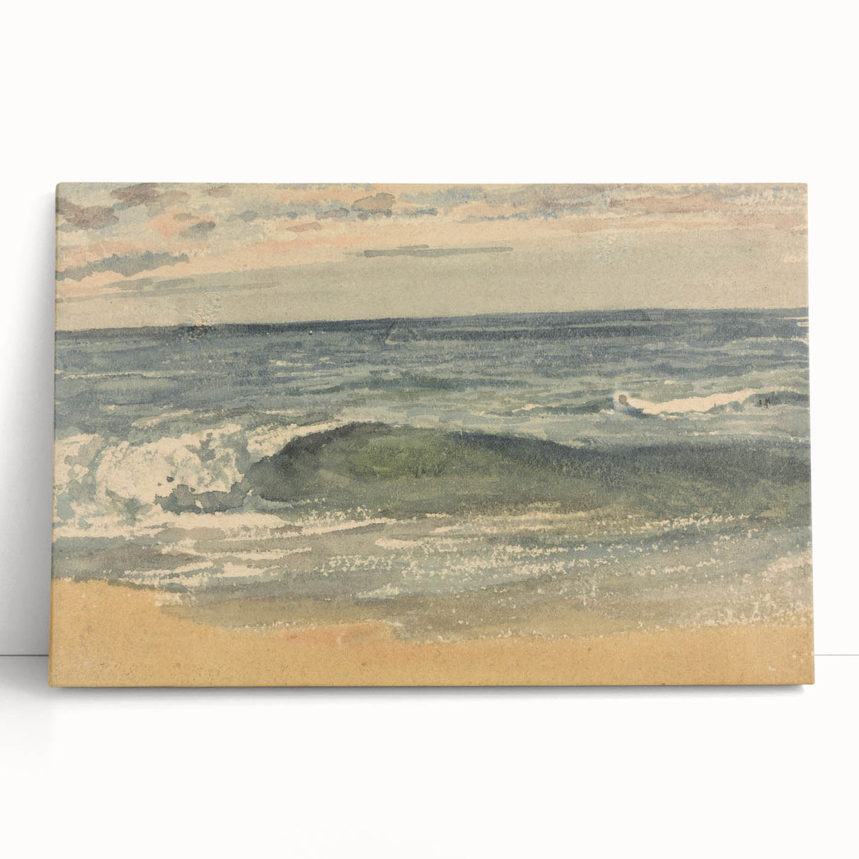 Impressionist Seascape Wall Art – Waves on the Shoreline Canvas