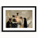 Modern Wall Art: Emotional Abstract Scene of Surgery in Muted Tones