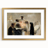Modern Wall Art: Emotional Abstract Scene of Surgery in Muted Tones