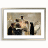 Modern Wall Art: Emotional Abstract Scene of Surgery in Muted Tones